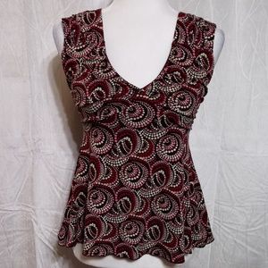 Ally B Sleeveless Blouse Top Size S Tie Back